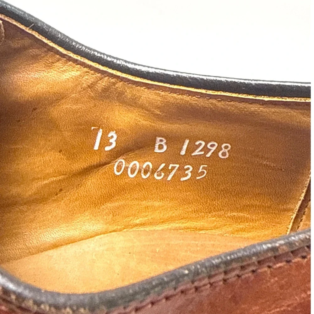Allen Edmonds Delray Brown Leather‎ Split Toe Derby Dress Shoes Mens 13 B 1298